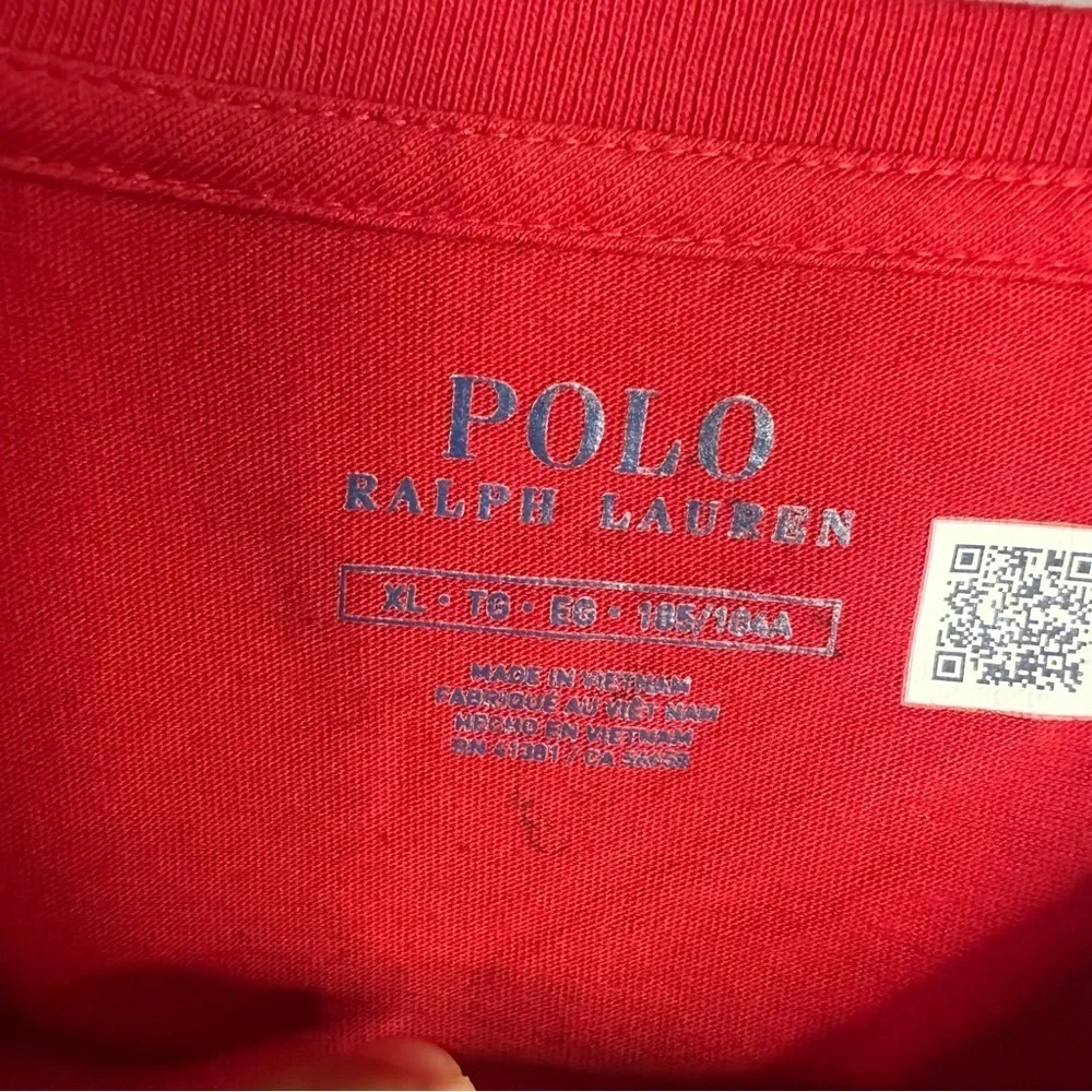 Polo Ralph Lauren Red Long sleeve crew Neck Sweatshirt - flawed - Size XL